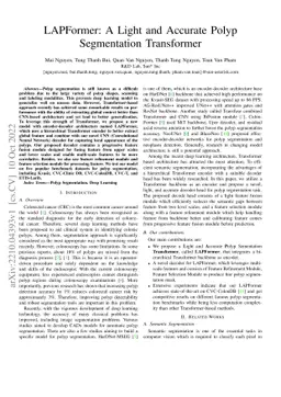 LAPFormer: A Light and Accurate Polyp Segmentation Transformer