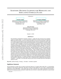 Scientific Machine Learning for Modeling and Simulating Complex Fluids