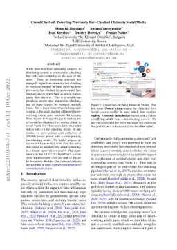 CrowdChecked: Detecting Previously Fact-Checked Claims in Social Media