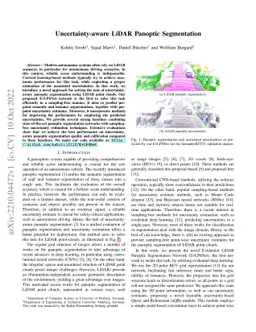 Uncertainty-aware LiDAR Panoptic Segmentation