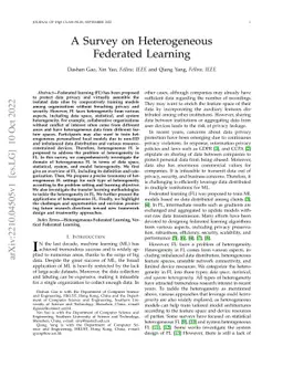 A Survey on Heterogeneous Federated Learning