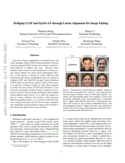 Bridging CLIP and StyleGAN through Latent Alignment for Image Editing