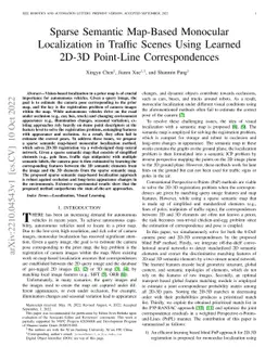 Sparse Semantic Map-Based Monocular Localization in Traffic Scenes Using
  Learned 2D-3D Point-Line Correspondences