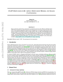 CLIP-Diffusion-LM: Apply Diffusion Model on Image Captioning