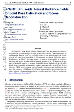 SiNeRF: Sinusoidal Neural Radiance Fields for Joint Pose Estimation and
  Scene Reconstruction