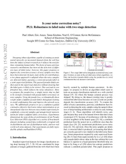 Is your noise correction noisy? PLS: Robustness to label noise with two
  stage detection