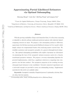 Approximating Partial Likelihood Estimators via Optimal Subsampling