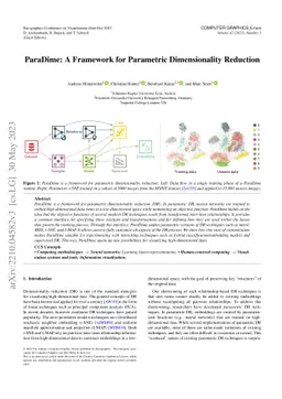 ParaDime: A Framework for Parametric Dimensionality Reduction