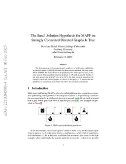 The Small Solution Hypothesis for MAPF on Strongly Connected Directed
  Graphs Is True