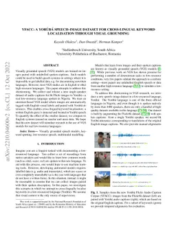 YFACC: A Yorùbá speech-image dataset for cross-lingual keyword
  localisation through visual grounding