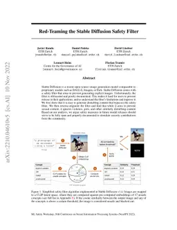 Red-Teaming the Stable Diffusion Safety Filter