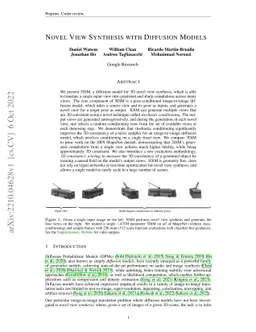 Novel View Synthesis with Diffusion Models