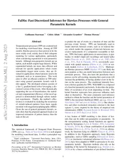 FaDIn: Fast Discretized Inference for Hawkes Processes with General
  Parametric Kernels