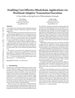 Enabling Cost-Effective Blockchain Applications via Workload-Adaptive
  Transaction Execution