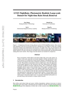 GTAV-NightRain: Photometric Realistic Large-scale Dataset for Night-time
  Rain Streak Removal