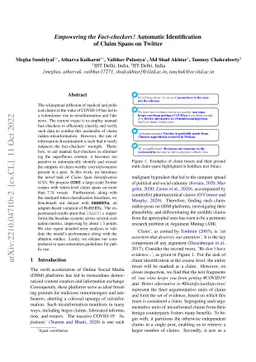 Empowering the Fact-checkers! Automatic Identification of Claim Spans on
  Twitter