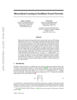 Hierarchical Learning in Euclidean Neural Networks