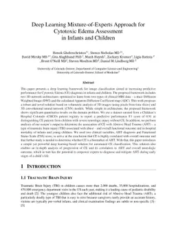 Deep Learning Mixture-of-Experts Approach for Cytotoxic Edema Assessment
  in Infants and Children