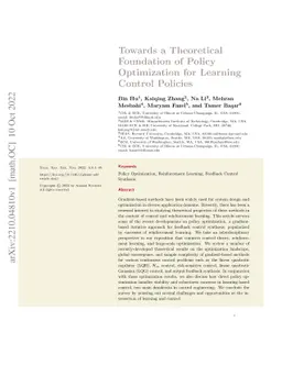 Towards a Theoretical Foundation of Policy Optimization for Learning
  Control Policies