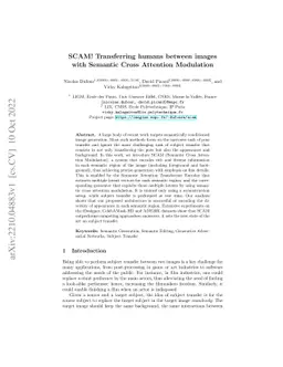 SCAM! Transferring humans between images with Semantic Cross Attention
  Modulation
