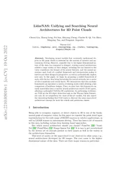 LidarNAS: Unifying and Searching Neural Architectures for 3D Point
  Clouds