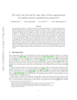 The good, the bad and the ugly sides of data augmentation: An implicit
  spectral regularization perspective