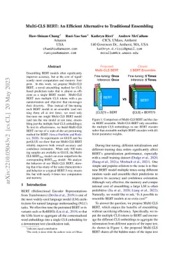 Multi-CLS BERT: An Efficient Alternative to Traditional Ensembling