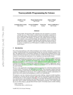 Neurosymbolic Programming for Science