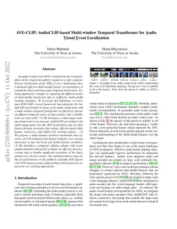 AVE-CLIP: AudioCLIP-based Multi-window Temporal Transformer for Audio
  Visual Event Localization