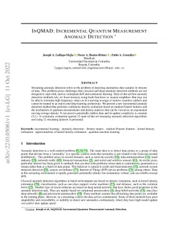 InQMAD: Incremental Quantum Measurement Anomaly Detection