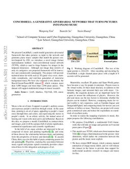 ConchShell: A Generative Adversarial Networks that Turns Pictures into
  Piano Music