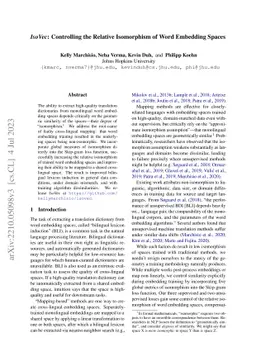 IsoVec: Controlling the Relative Isomorphism of Word Embedding Spaces