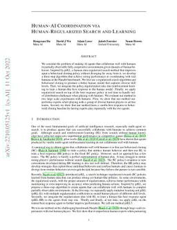 Human-AI Coordination via Human-Regularized Search and Learning