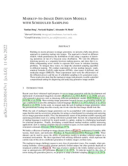 Markup-to-Image Diffusion Models with Scheduled Sampling