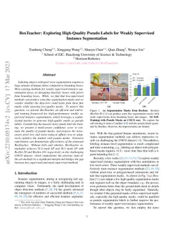 BoxTeacher: Exploring High-Quality Pseudo Labels for Weakly Supervised
  Instance Segmentation