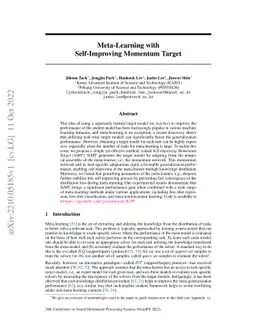 Meta-Learning with Self-Improving Momentum Target