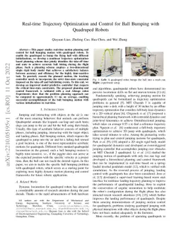 Real-time Trajectory Optimization and Control for Ball Bumping with
  Quadruped Robots