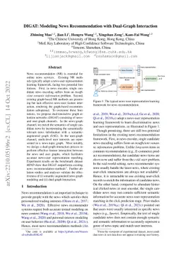 DIGAT: Modeling News Recommendation with Dual-Graph Interaction