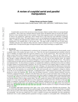 A review of cuspidal serial and parallel manipulators
