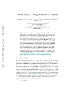 Robust Human Matting via Semantic Guidance