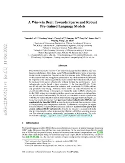 A Win-win Deal: Towards Sparse and Robust Pre-trained Language Models