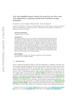 New and simplified manual controls for projection and slice tours, with
  application to exploring classification boundaries in high dimensions
