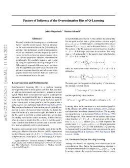 Factors of Influence of the Overestimation Bias of Q-Learning