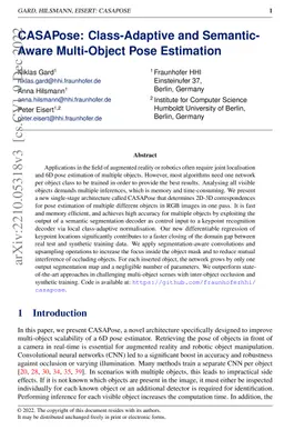 CASAPose: Class-Adaptive and Semantic-Aware Multi-Object Pose Estimation