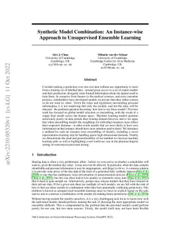 Synthetic Model Combination: An Instance-wise Approach to Unsupervised
  Ensemble Learning