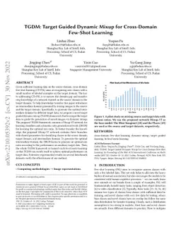 TGDM: Target Guided Dynamic Mixup for Cross-Domain Few-Shot Learning