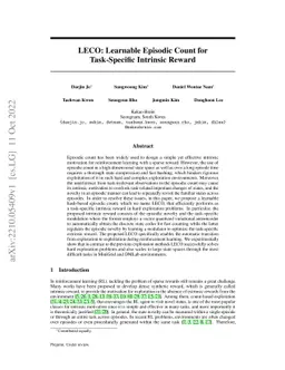LECO: Learnable Episodic Count for Task-Specific Intrinsic Reward