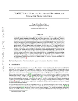 DPANET:Dual Pooling Attention Network for Semantic Segmentation