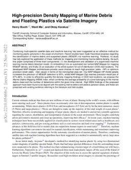 High-precision Density Mapping of Marine Debris and Floating Plastics
  via Satellite Imagery