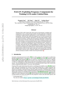 FreGAN: Exploiting Frequency Components for Training GANs under Limited
  Data